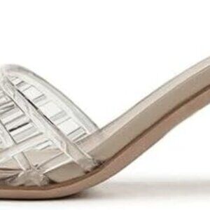 Jelly Sandals Women Clear Kitten Heels Pointed Toe Pumps Stylish Footwear